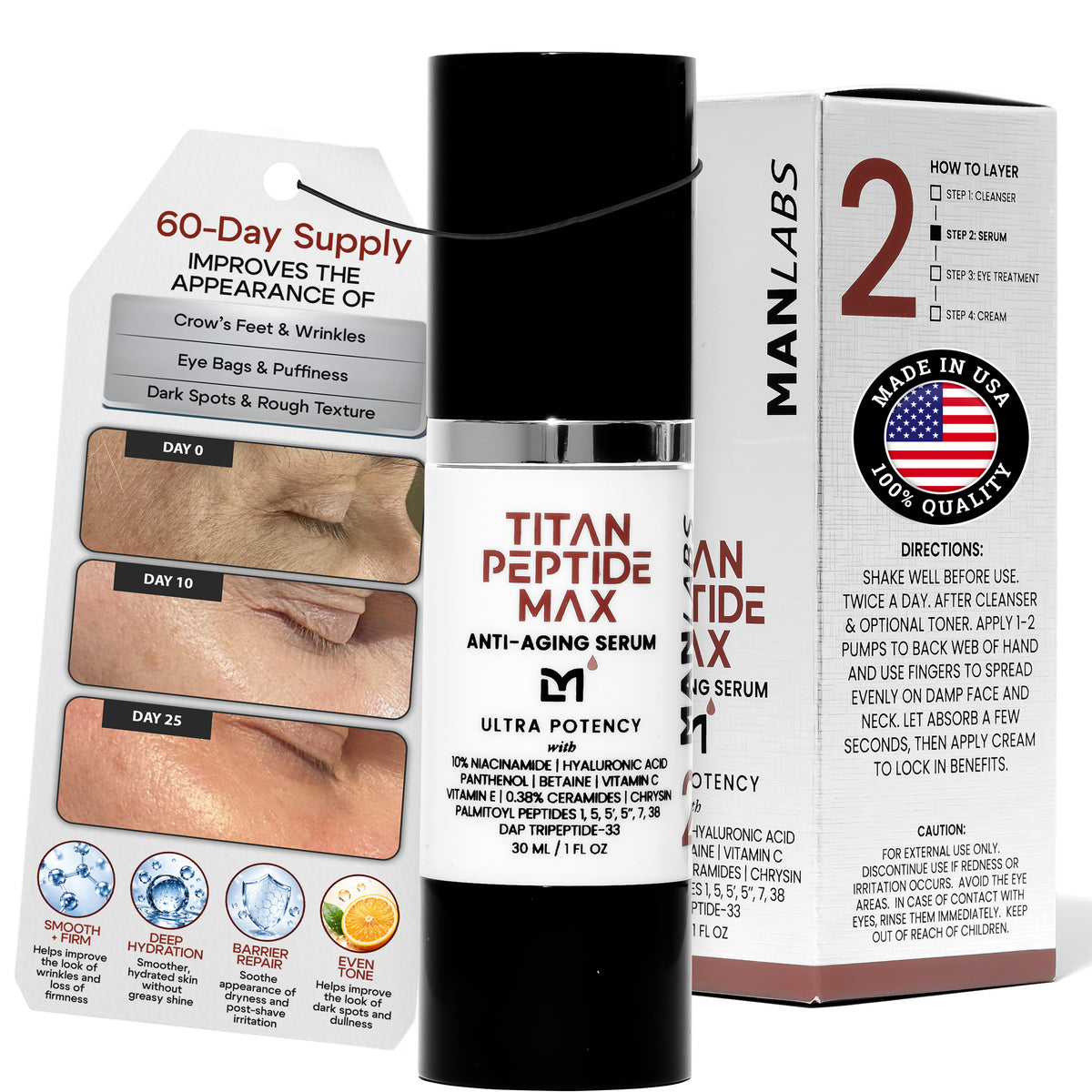 Titan Peptide MAX Anti-Aging Face Serum